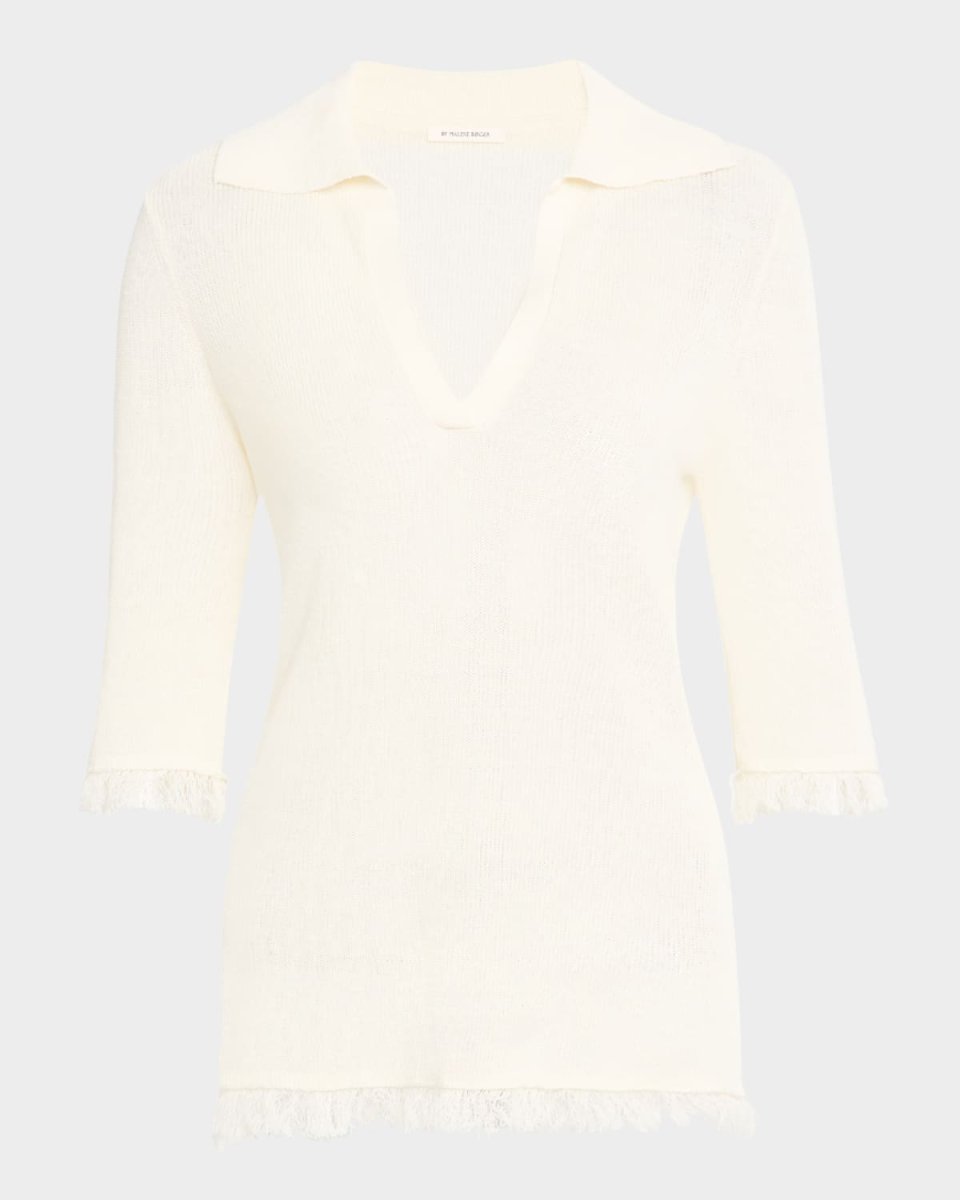Dreelo Linen-Blend Fringed Top